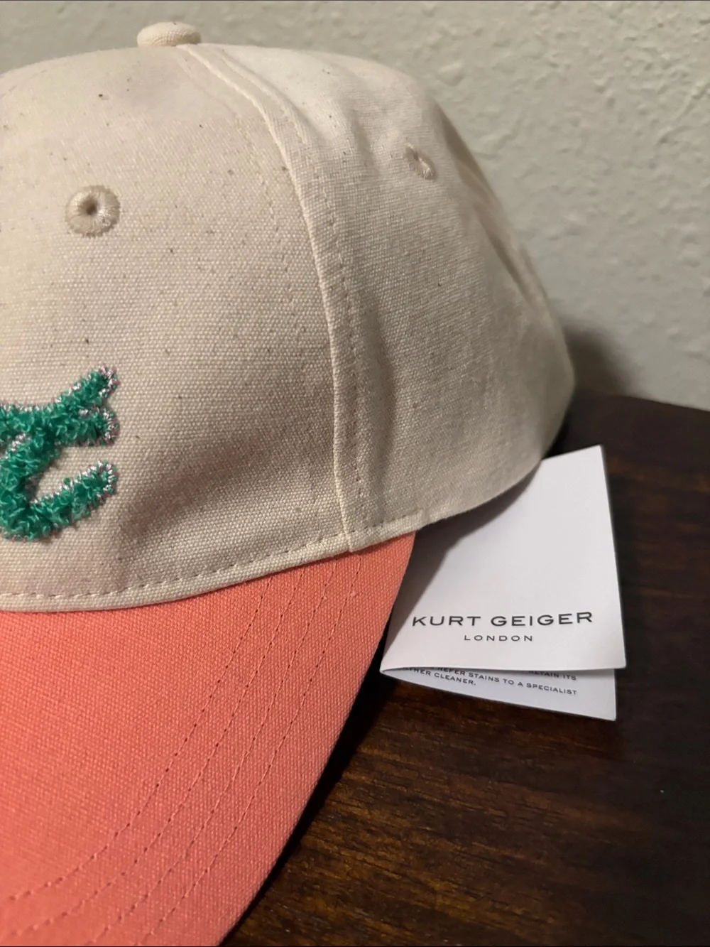 Kurt Geiger Two-Tone Cap with Green Script